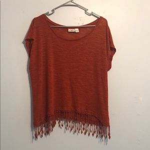 Cato Orange Short Sleeve Top